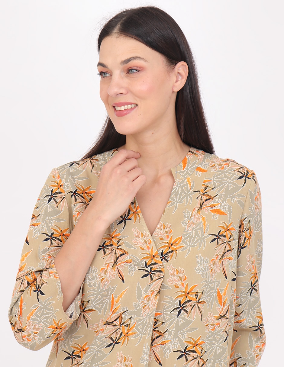 Blusa Grupo Estoril manga 3/4 para mujer 10