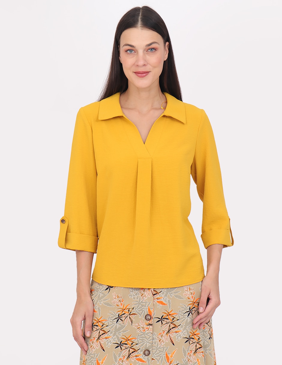 Blusa manga 3/4 para mujer