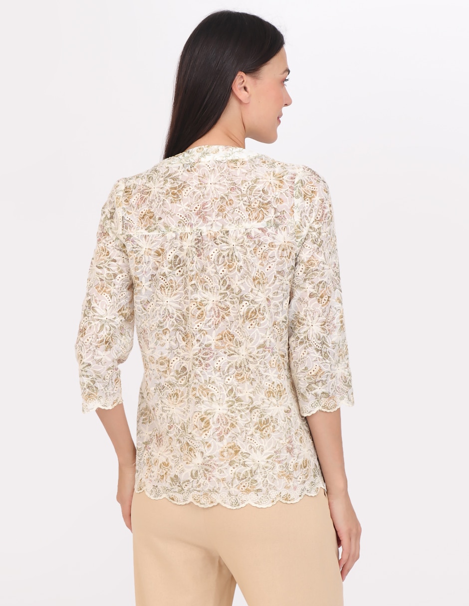 Blusa manga 3/4 para mujer 6