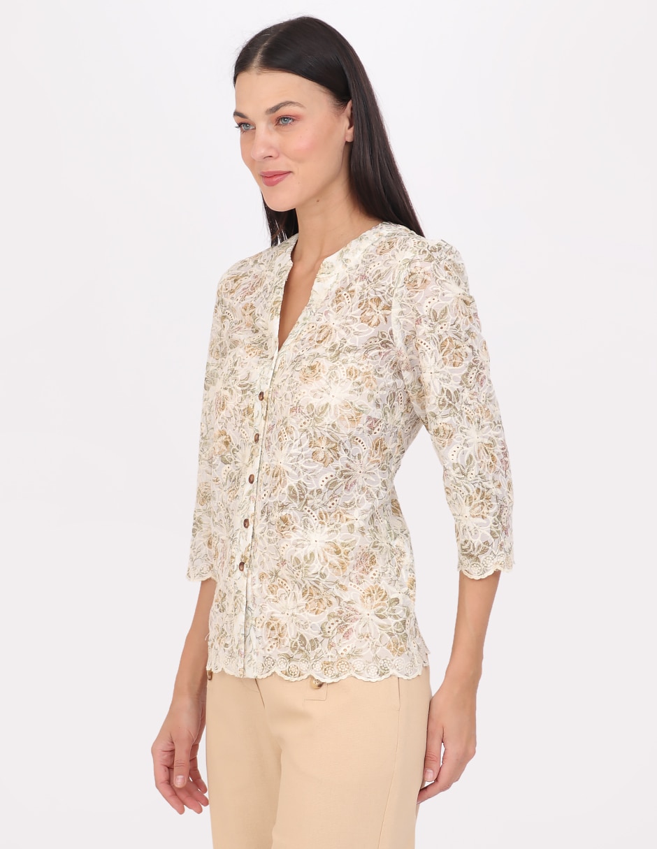 Blusa manga 3/4 para mujer 7