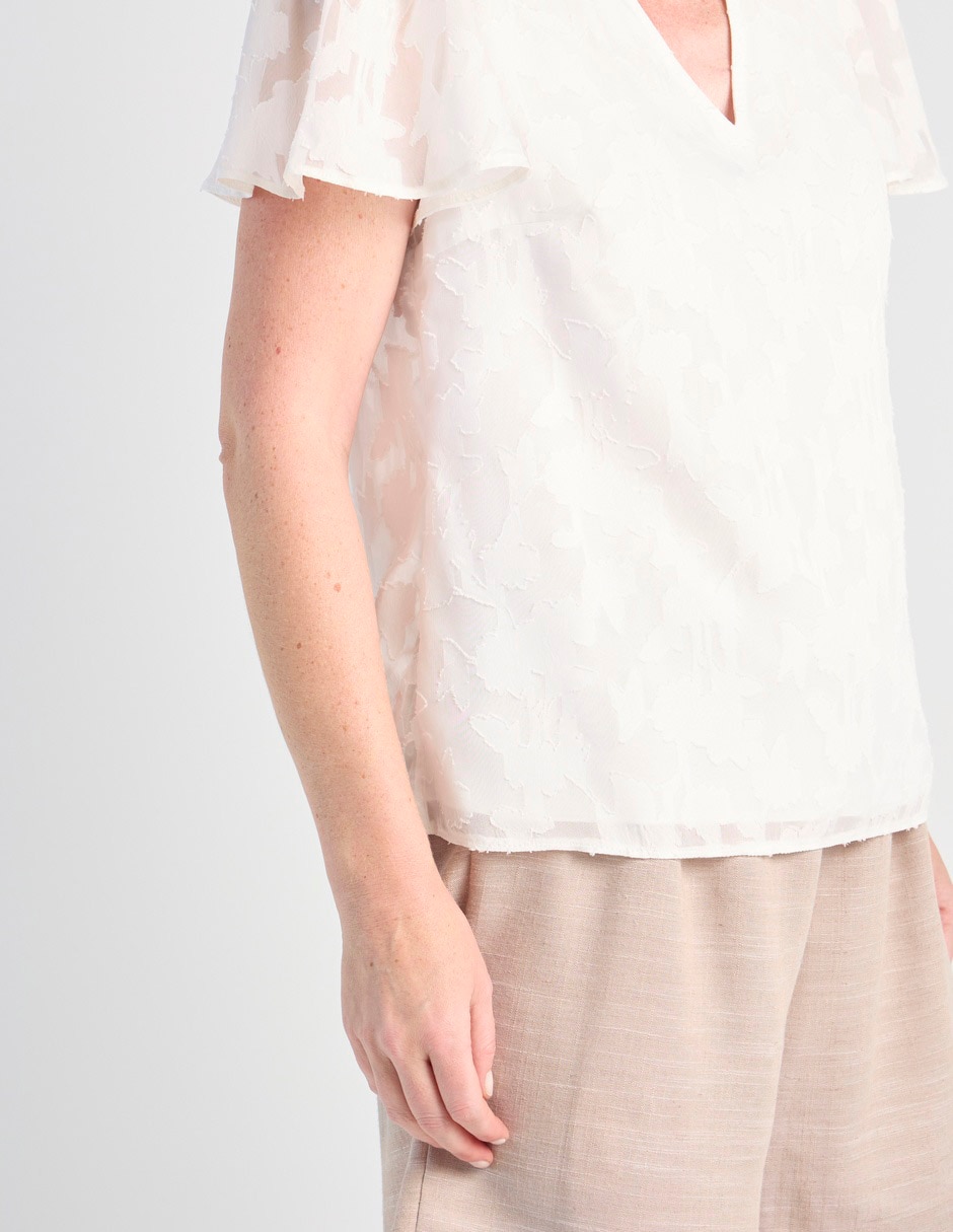 Blusa manga corta para mujer 4