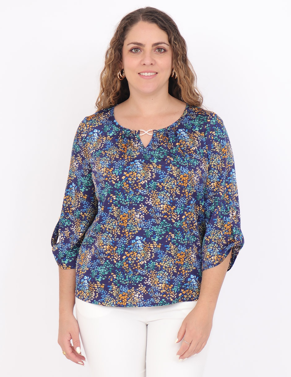 Blusa Grupo Sambal manga 3/4 para mujer