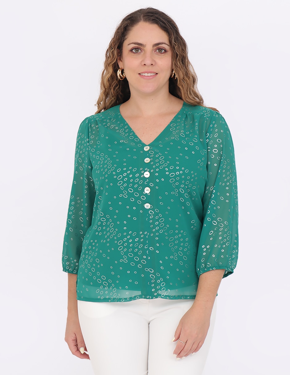 Blusa manga 3/4 para mujer