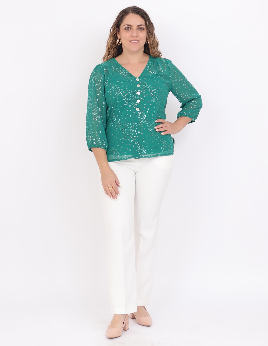 Blusa manga 3/4 para mujer 6