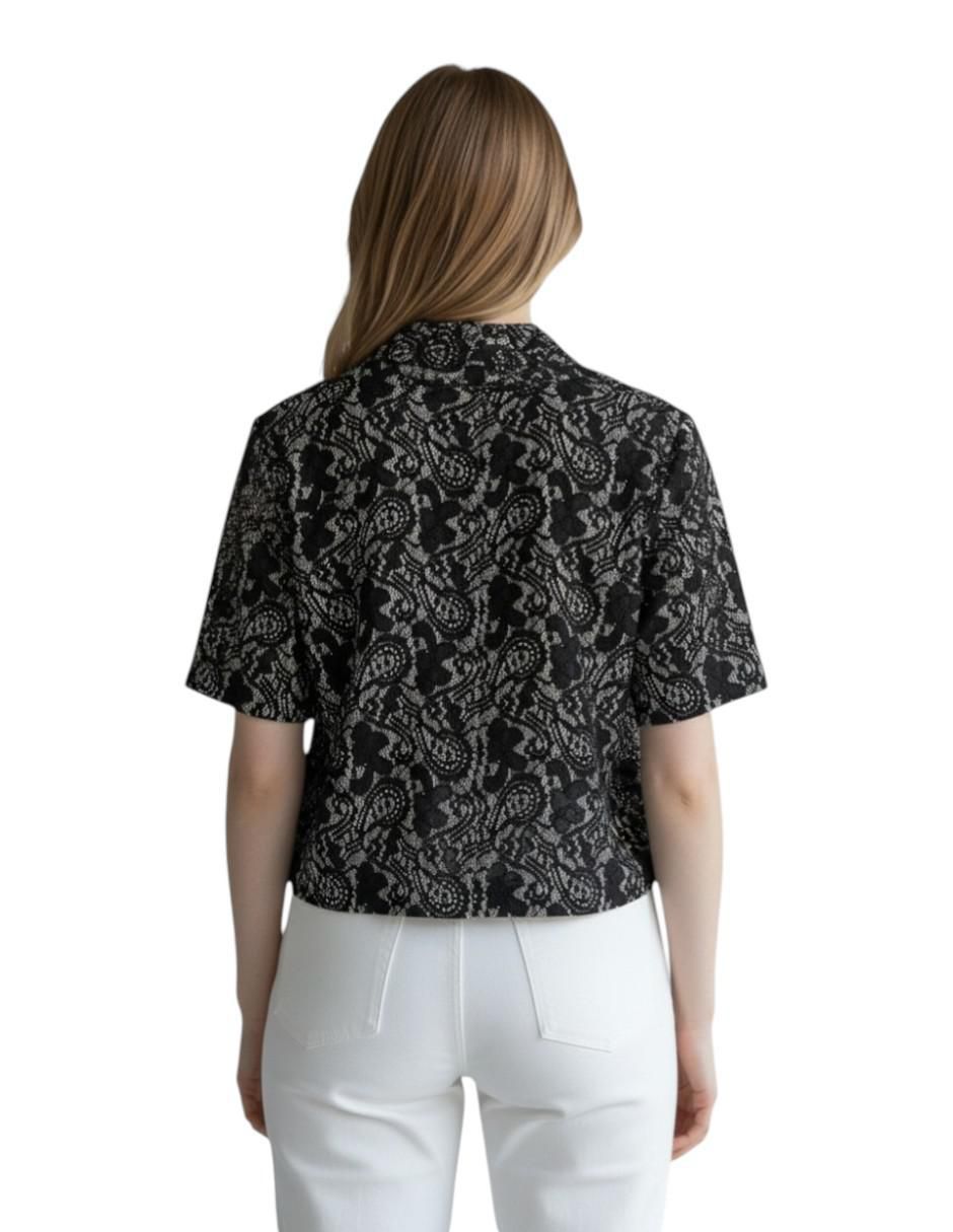 Blusa camisera manga al codo para mujer 3