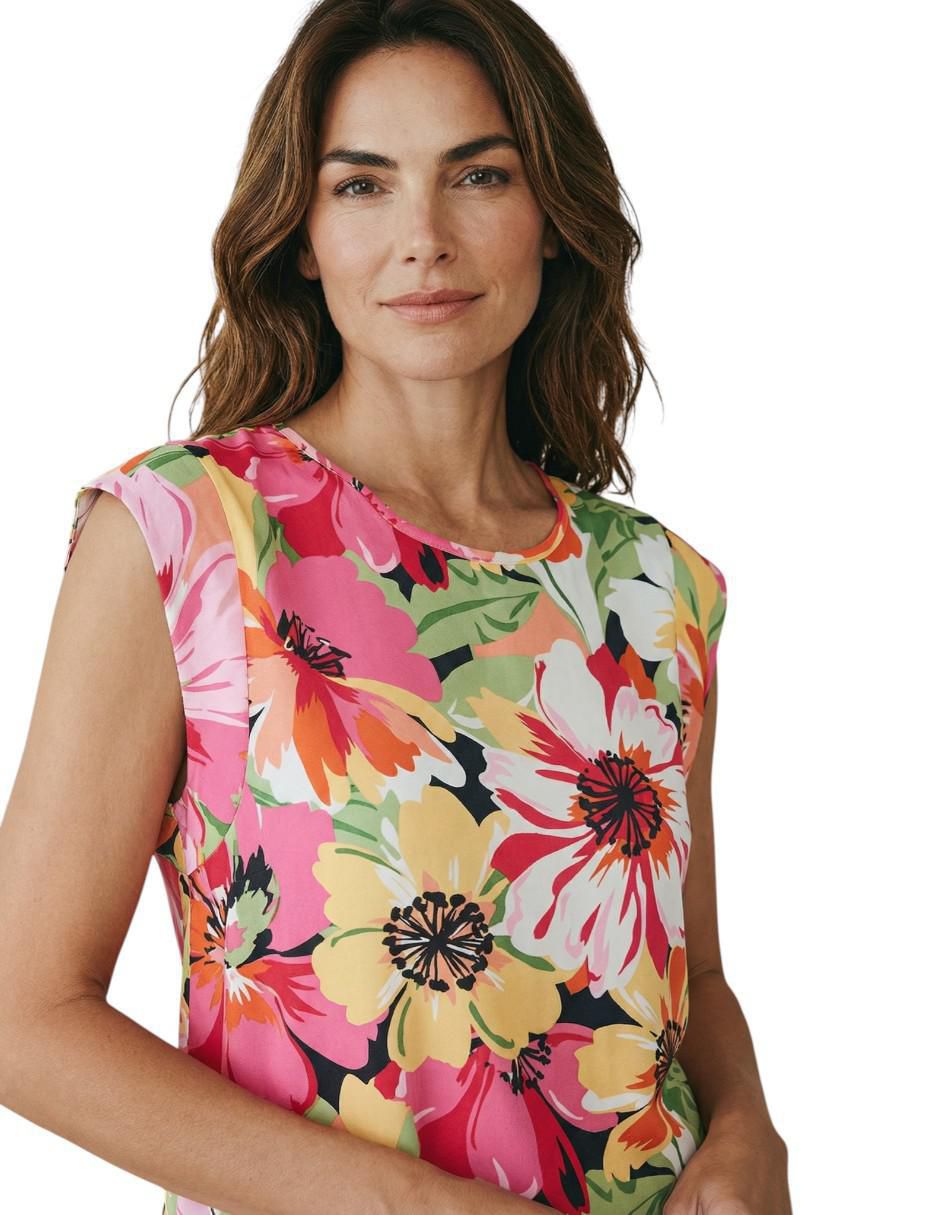 Blusa manga corta para mujer