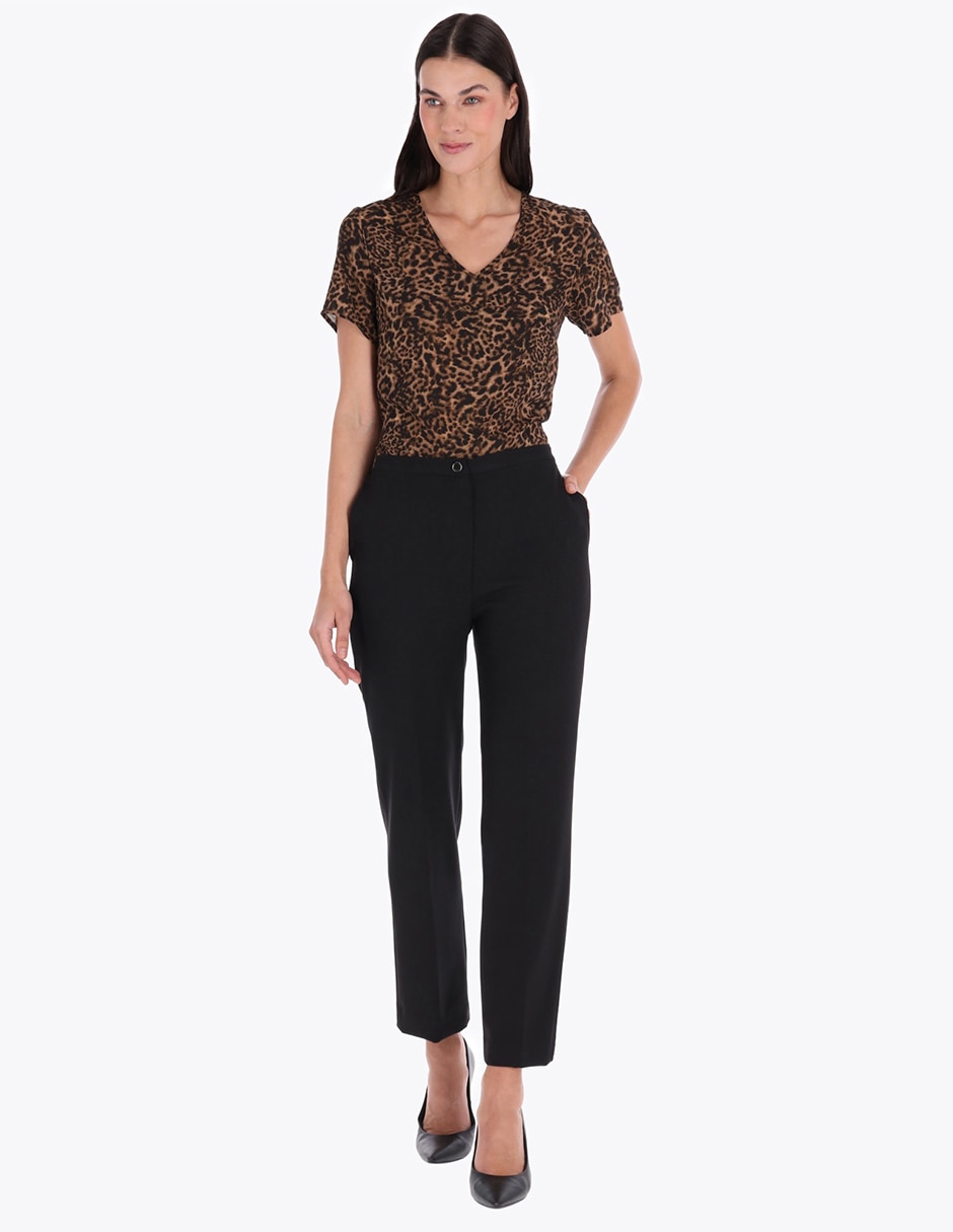 Pantalón de vestir slim para mujer 4