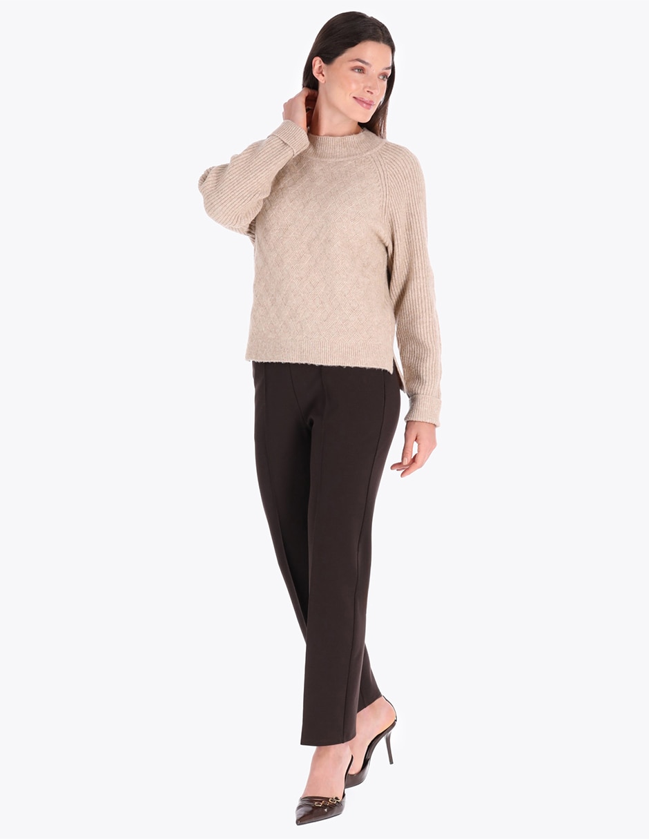 Suéter cuello redondo para mujer 2