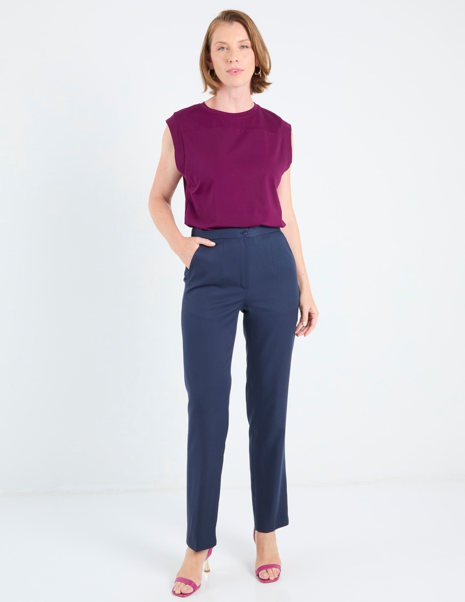 Pantalón de vestir slim para mujer