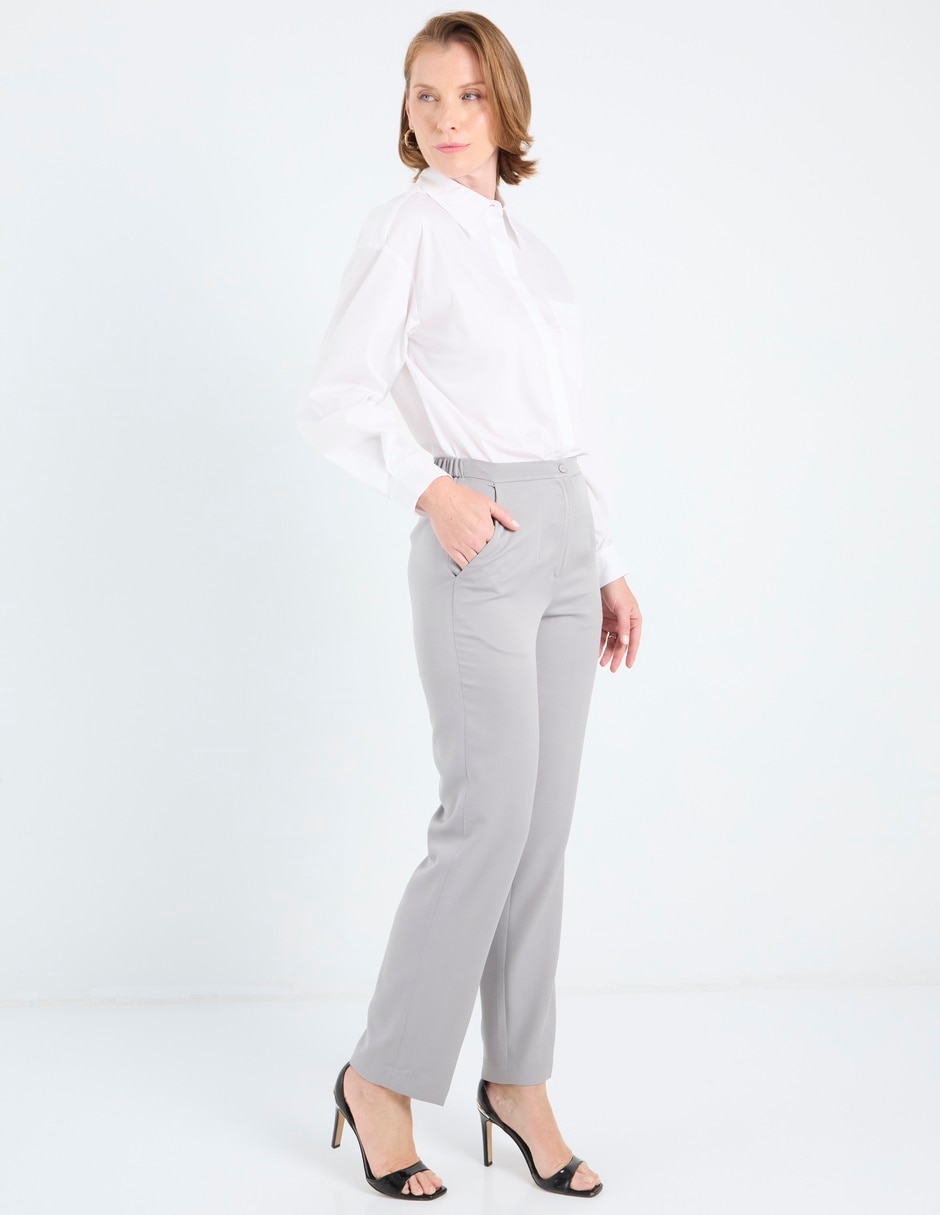 Pantalón de vestir slim para mujer 4