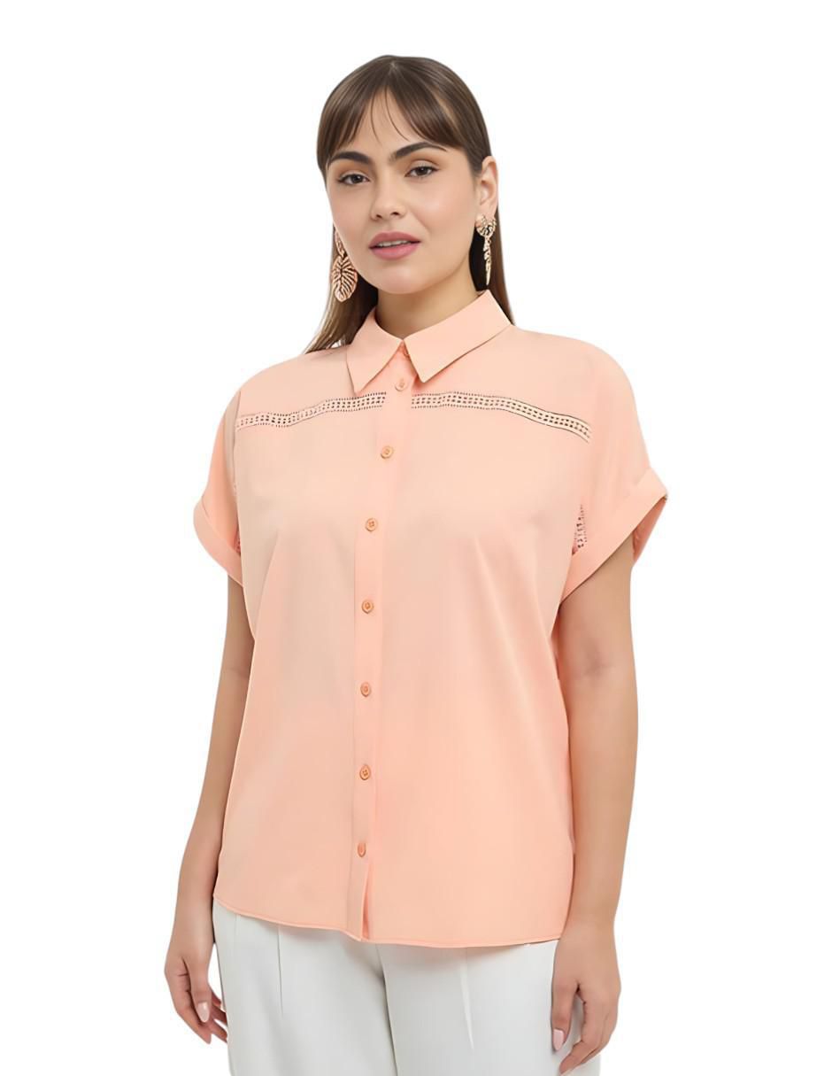 Blusa camisera manga corta para mujer Blusa camisera manga corta para mujer