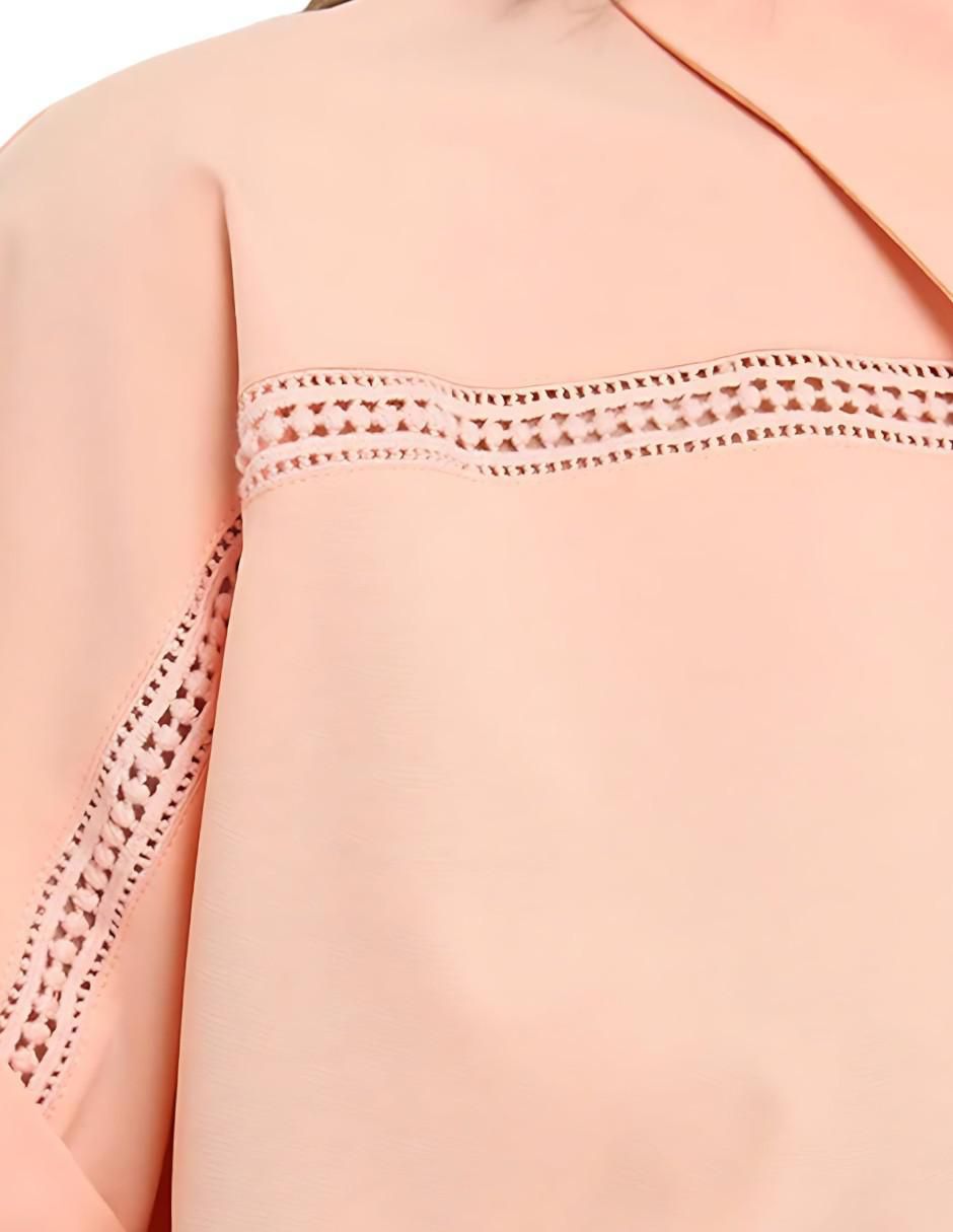 Blusa camisera manga corta para mujer