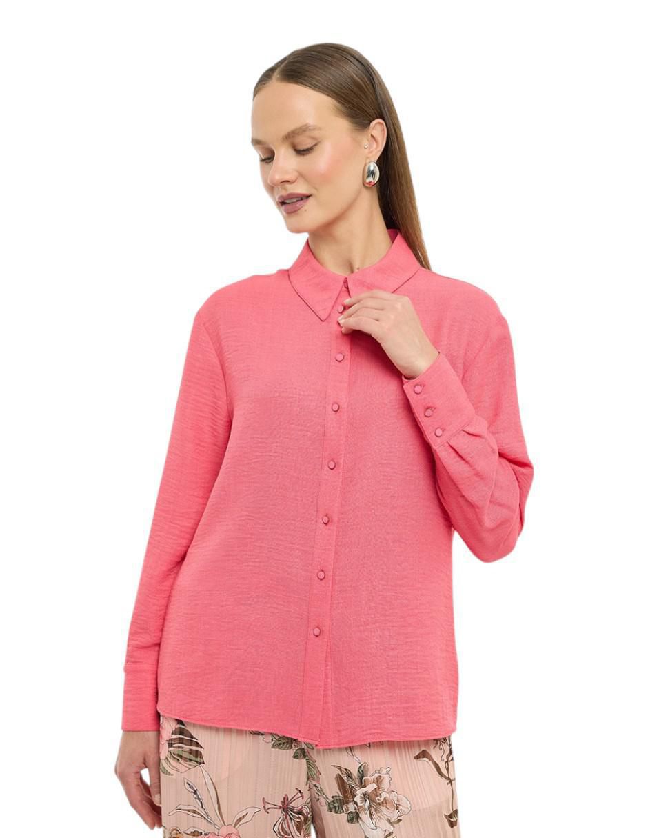 Blusa camisera manga larga para mujer Blusa camisera manga larga para mujer