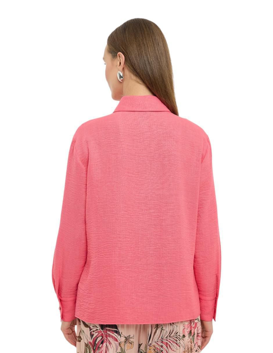 Blusa camisera manga larga para mujer 2