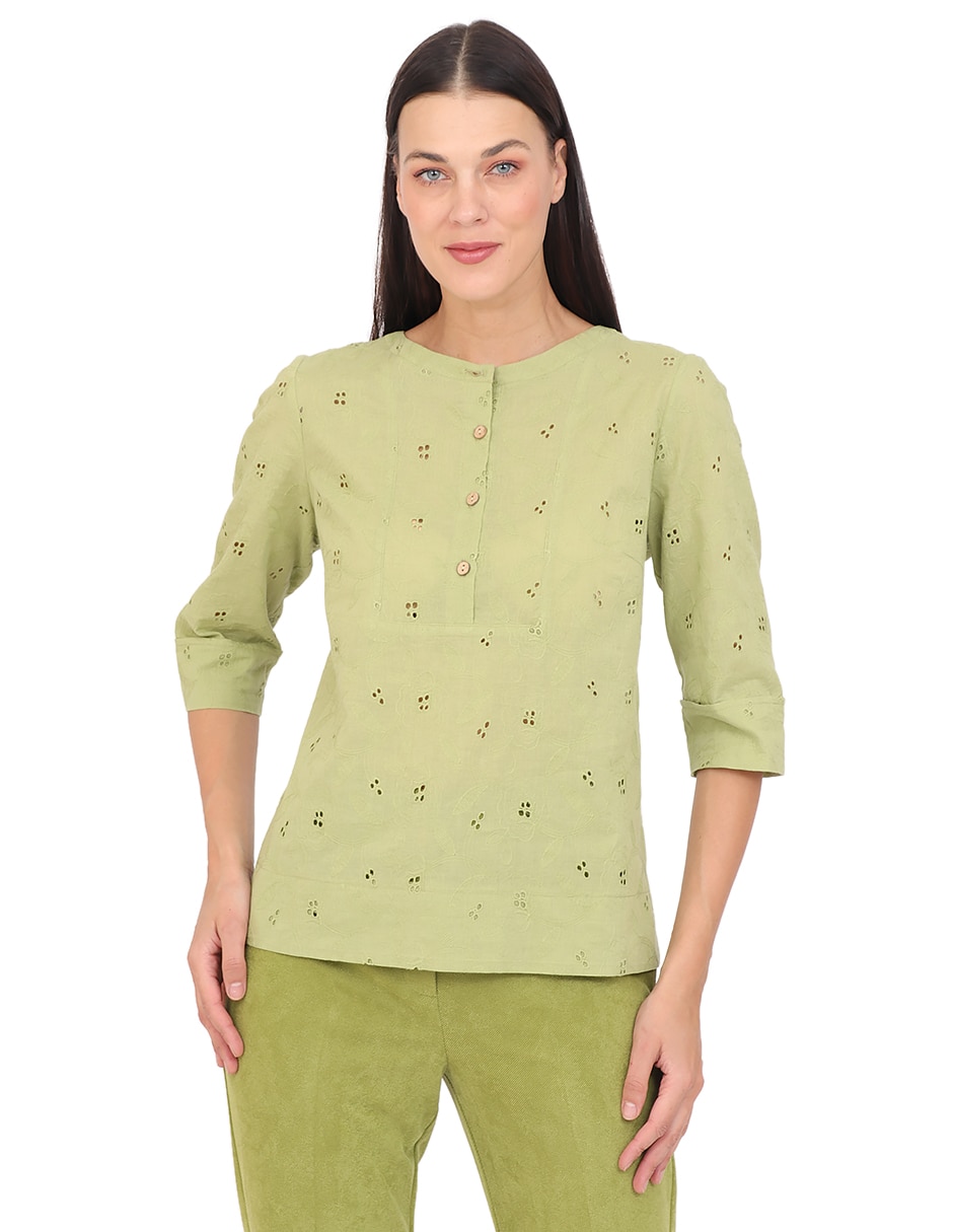 Blusa manga 3/4 para mujer