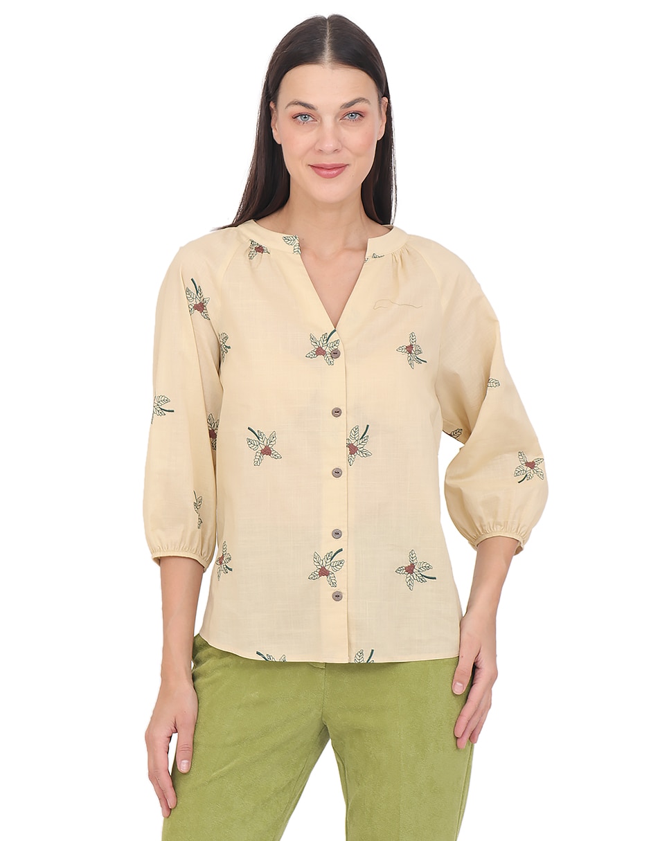 Blusa manga 3/4 para mujer