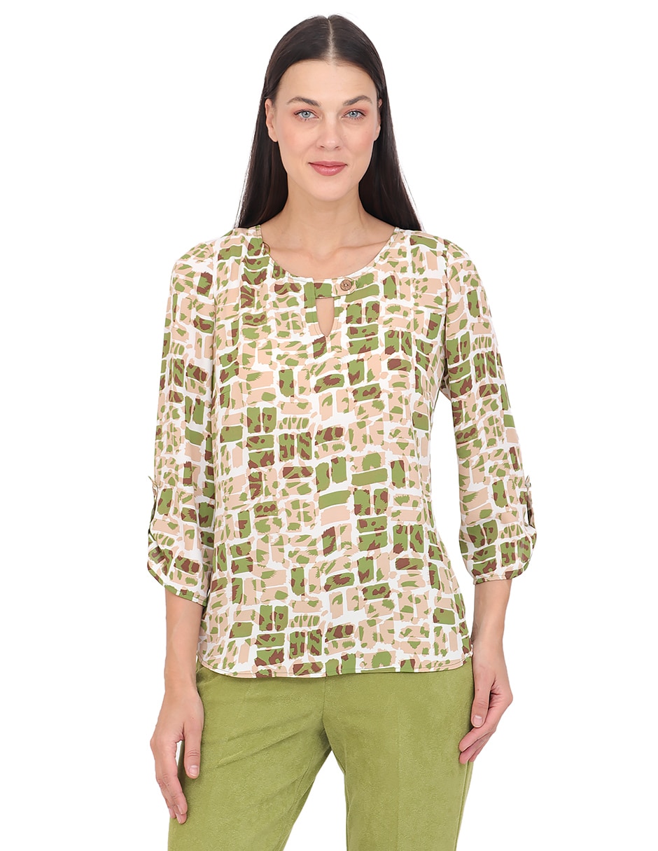 Blusa manga 3/4 para mujer Blusa manga 3/4 para mujer
