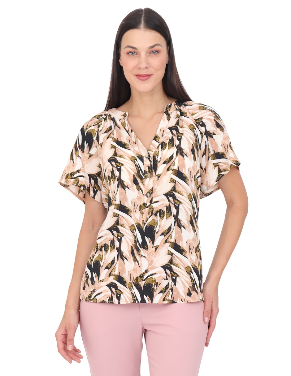 Blusa manga corta para mujer