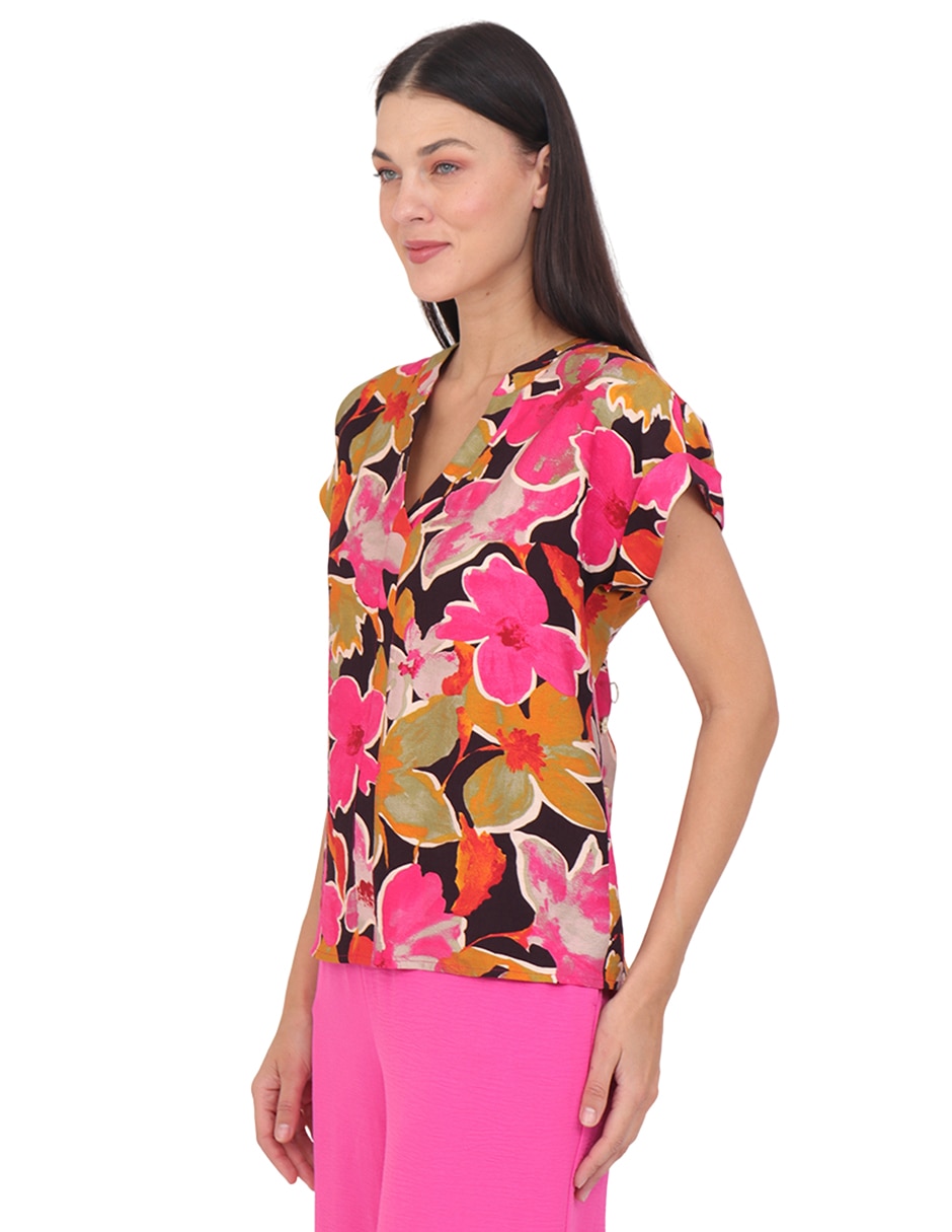 Blusa manga corta para mujer