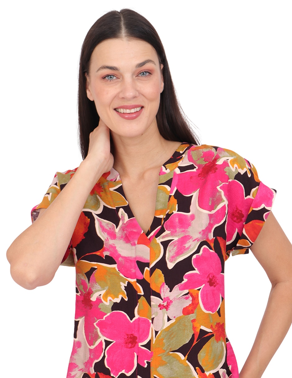 Blusa manga corta para mujer