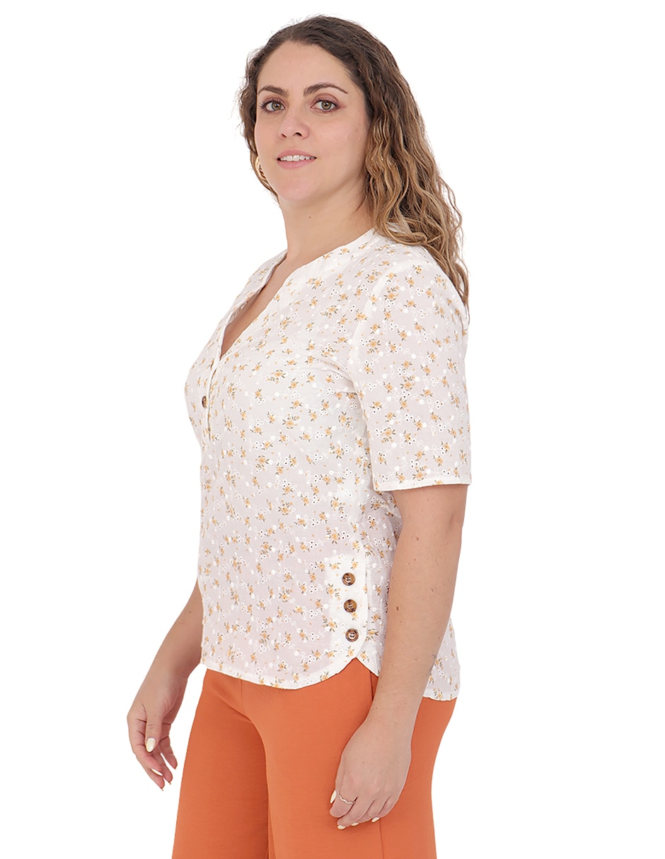 Blusa manga corta para mujer 4