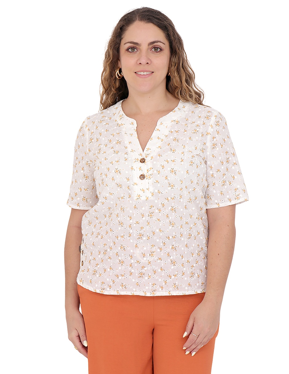 Blusa manga corta para mujer