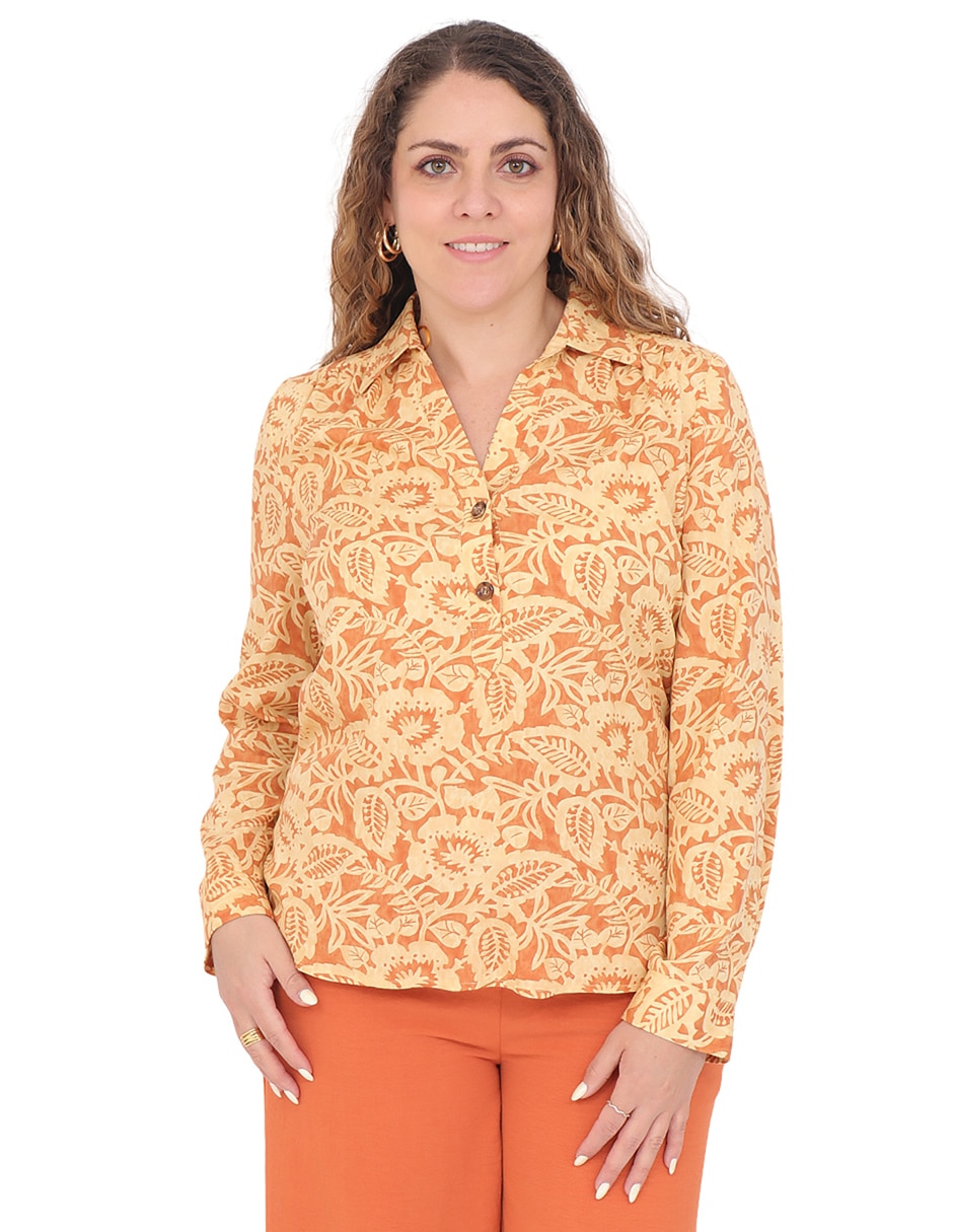 Blusa manga larga para mujer