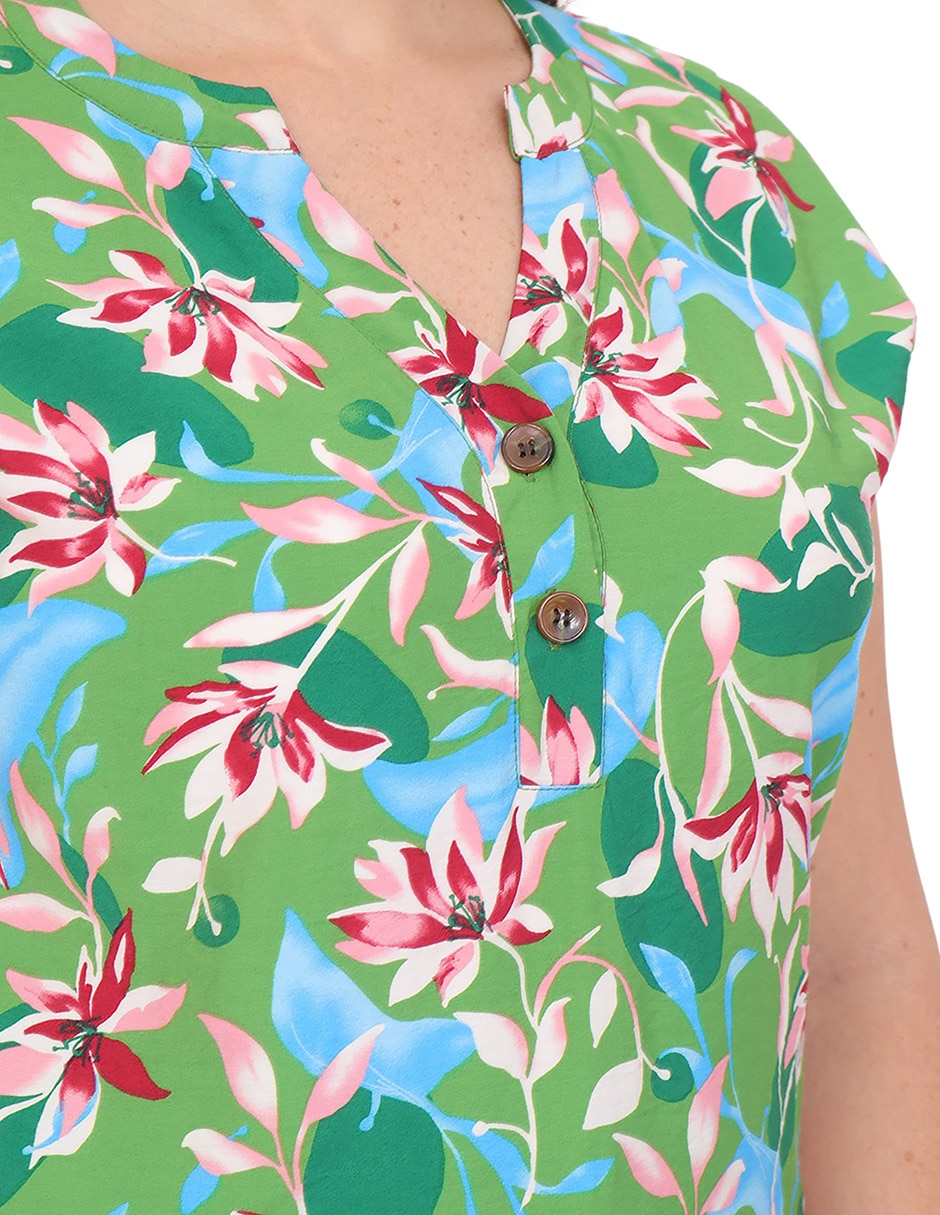 Blusa manga corta para mujer 4