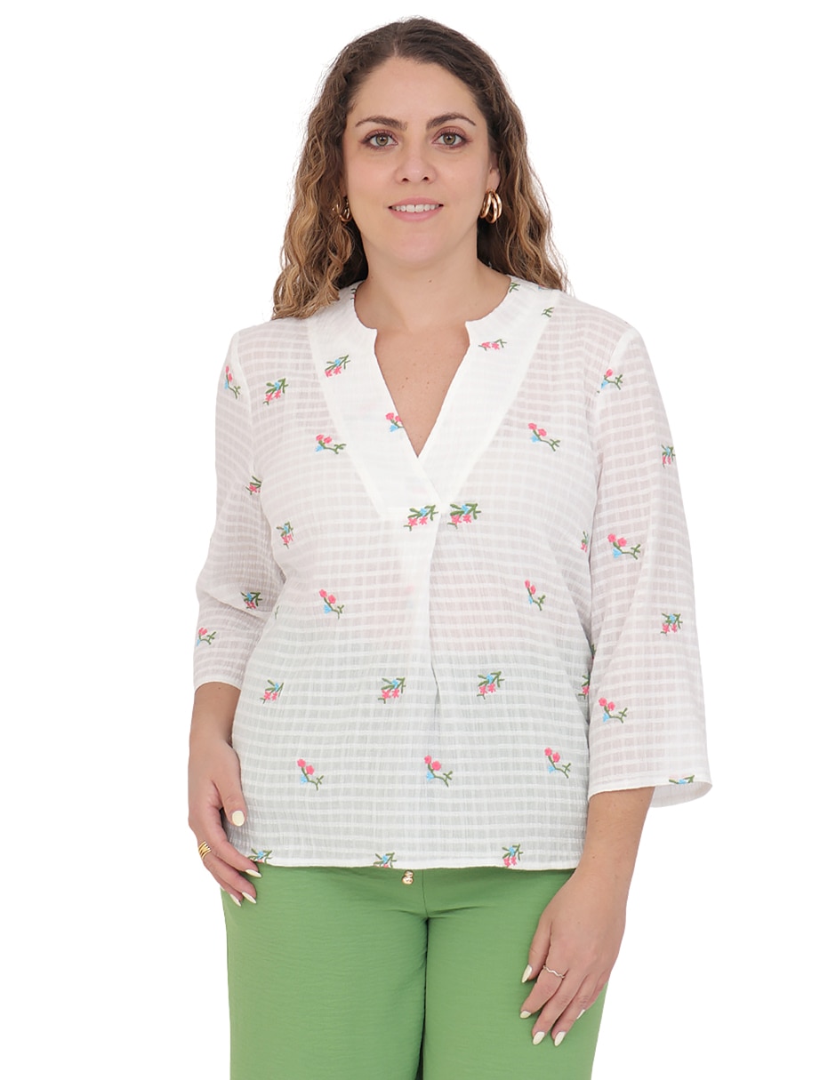 Blusa manga 3/4 para mujer