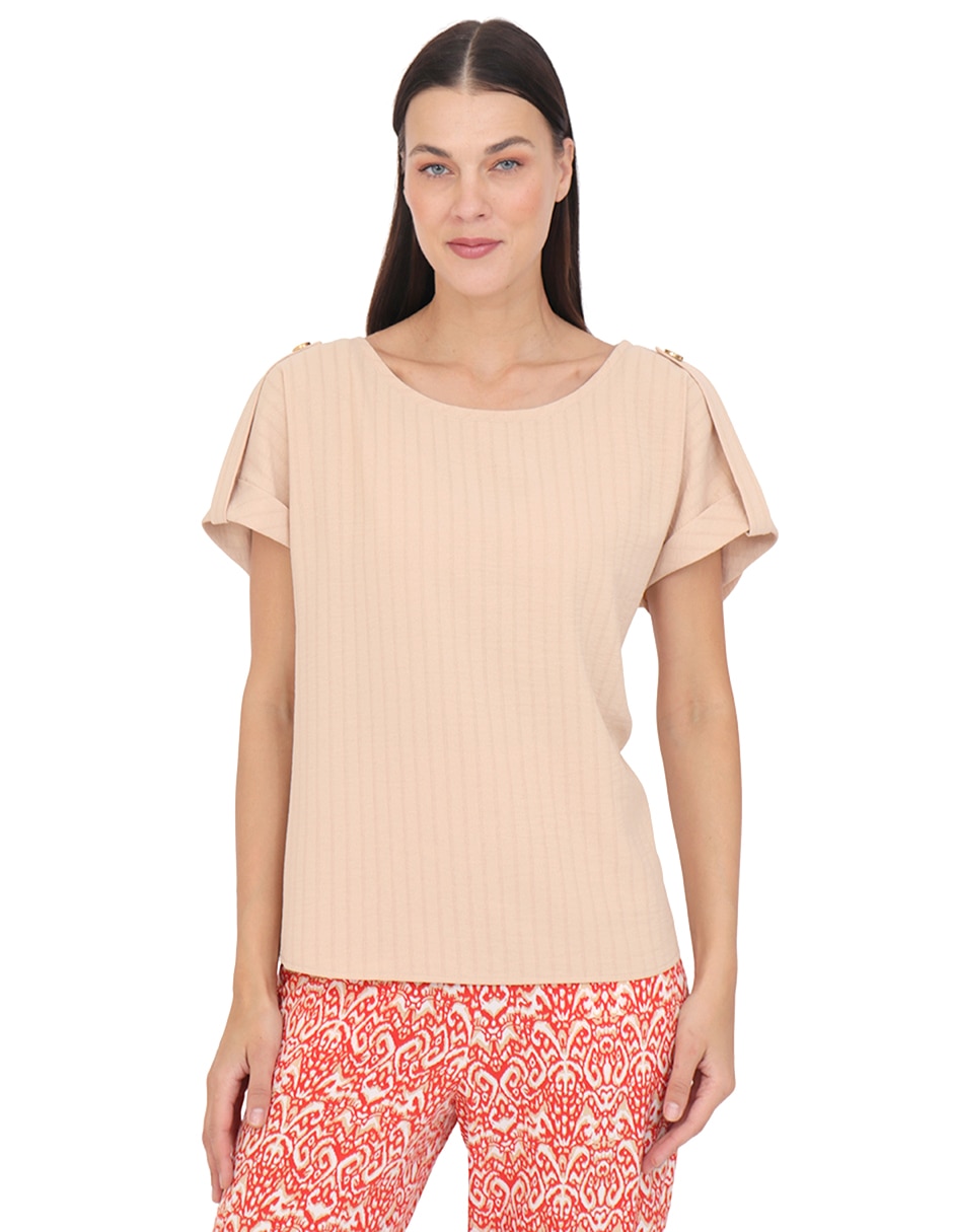 Blusa manga corta para mujer