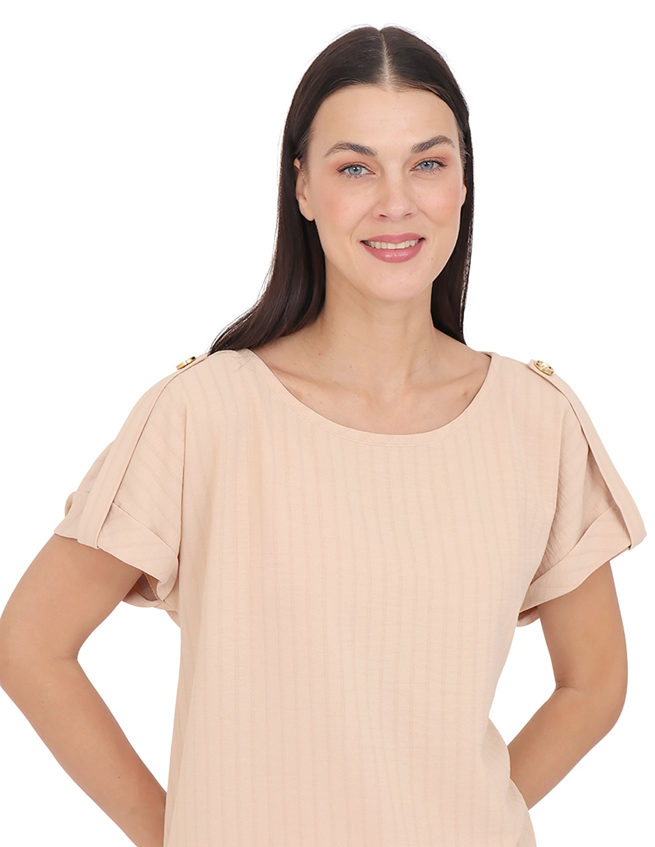Blusa manga corta para mujer 4