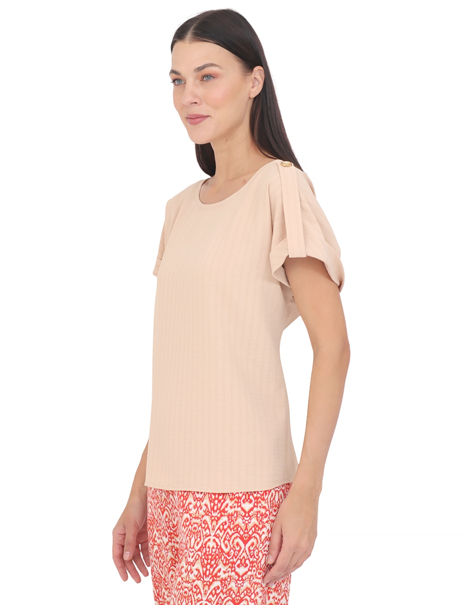 Blusa manga corta para mujer 5