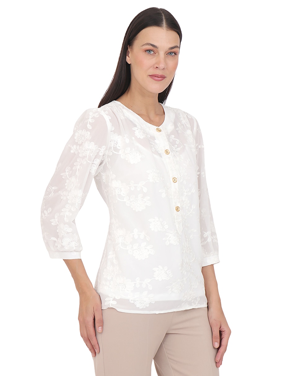 Blusa manga larga para mujer 5