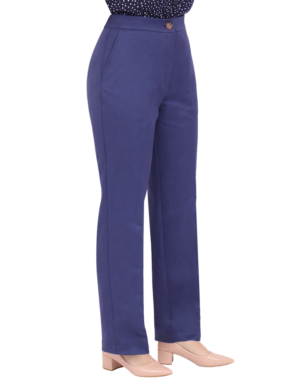"pantalón" regular recto "para mujer" 3