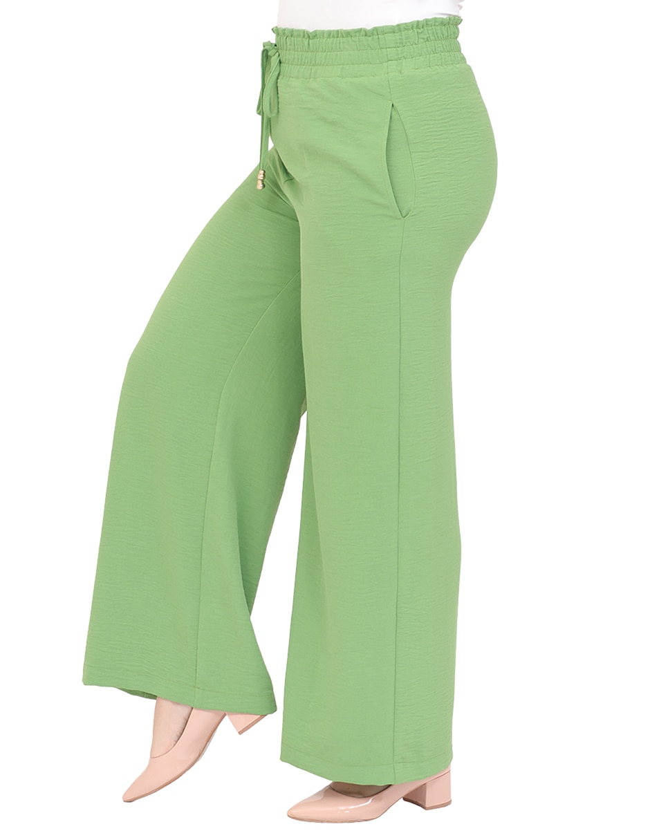 Pantalón regular amplio para mujer 4