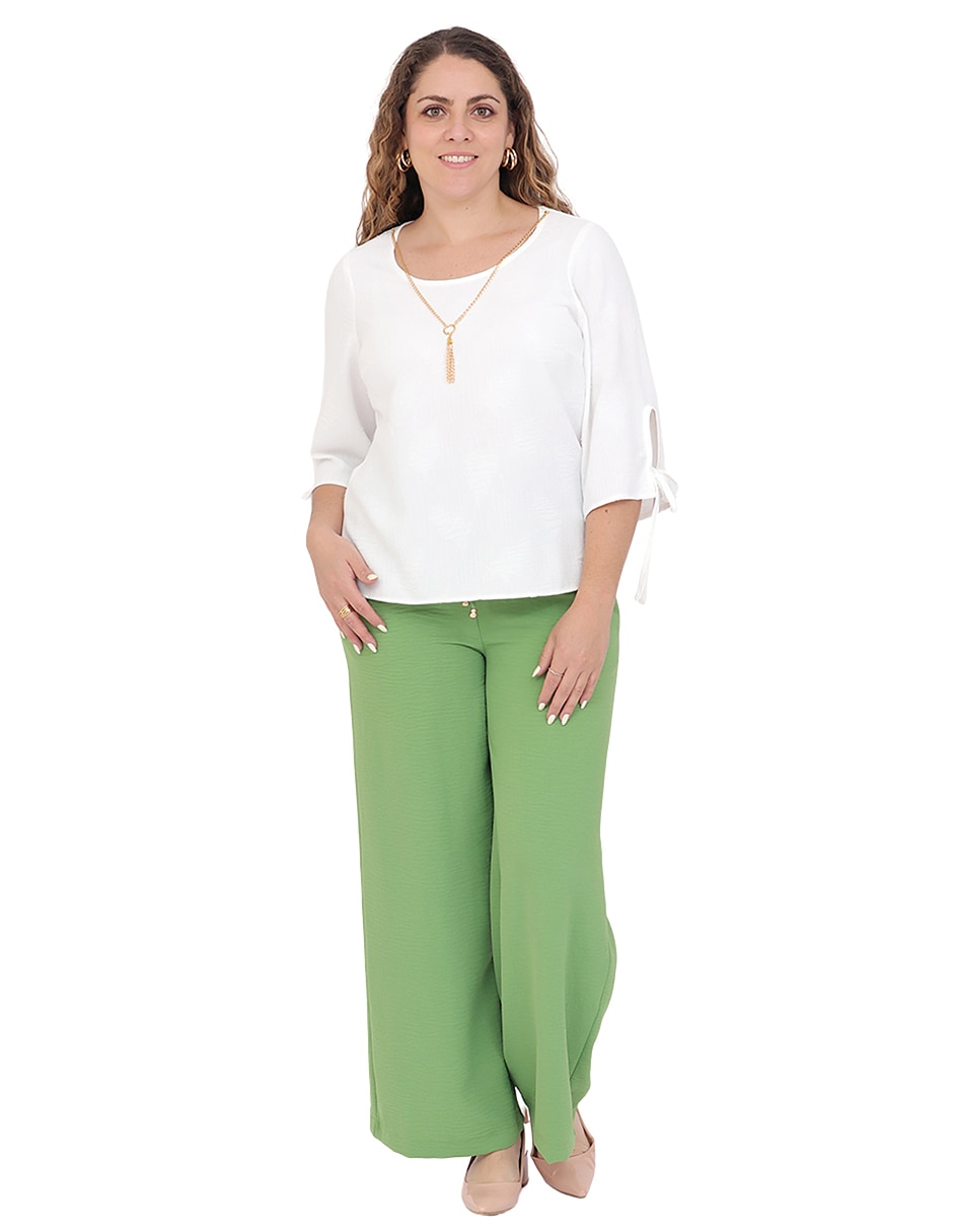 Pantalón regular amplio para mujer 3