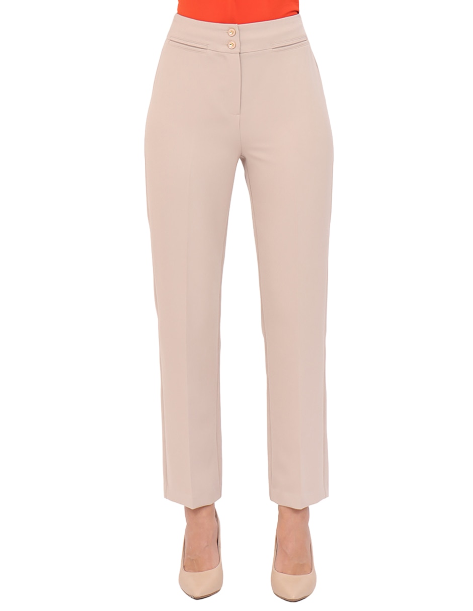 Pantalón de vestir recto para mujer