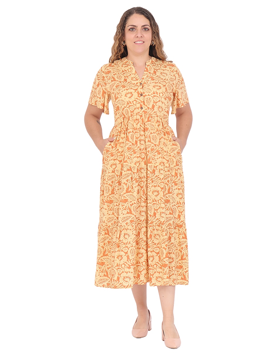 Vestido midi casual grupo raval para mujer