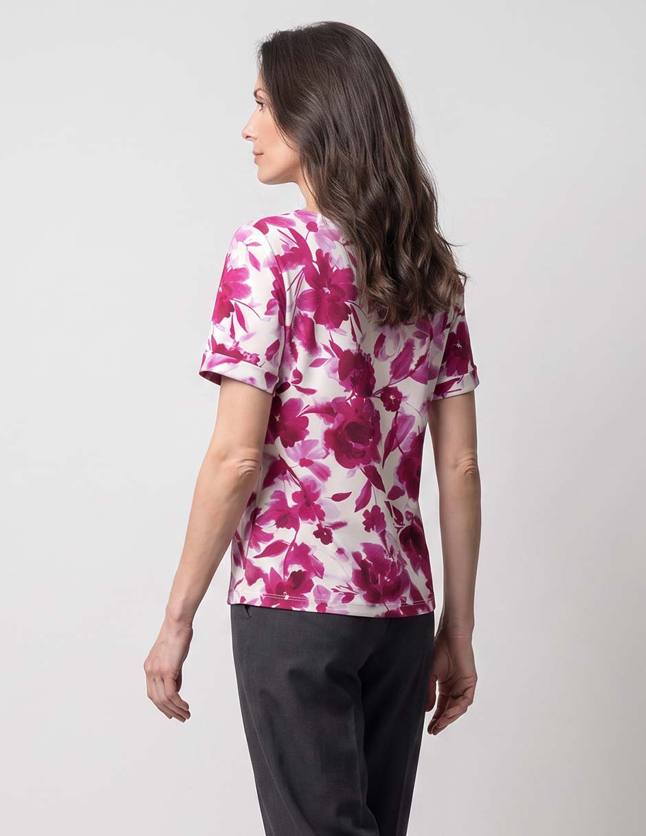 Playera manga corta cuello redondo para mujer 2