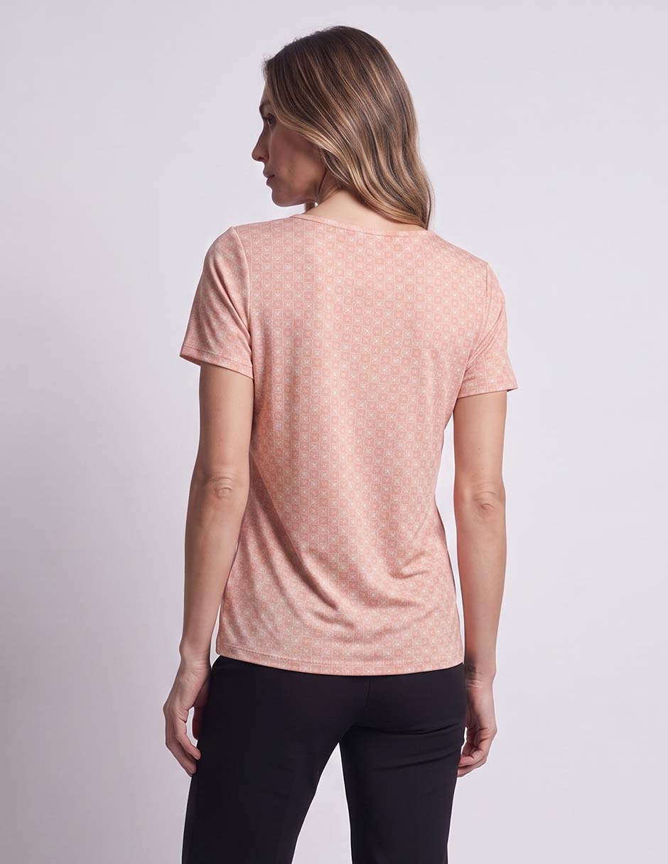 Playera manga corta cuello redondo para mujer 2