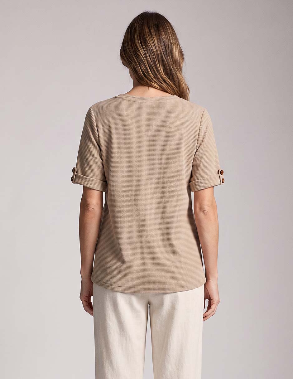 Playera manga corta cuello redondo para mujer 3