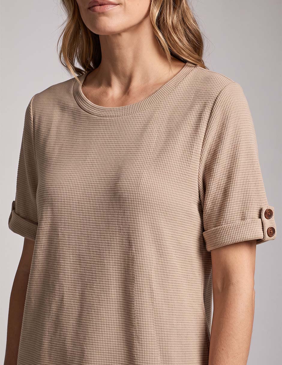 Playera manga corta cuello redondo para mujer 2