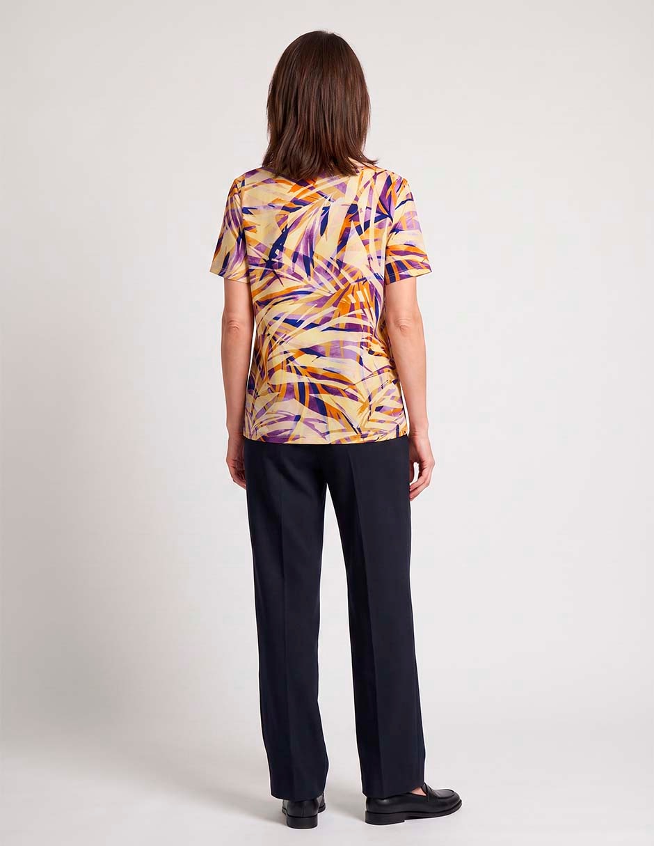 Playera manga corta cuello v para mujer 4