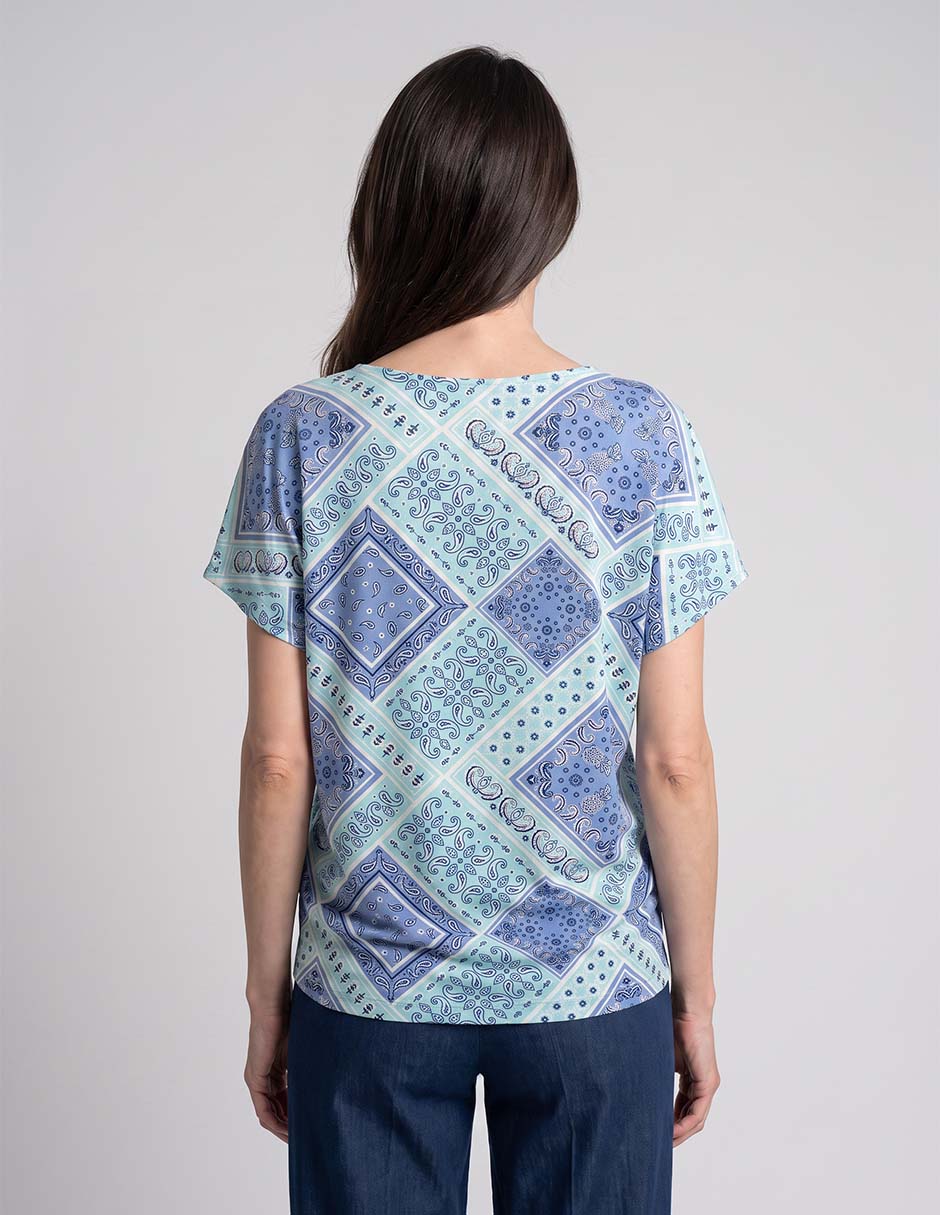 Playera manga corta cuello redondo para mujer 4