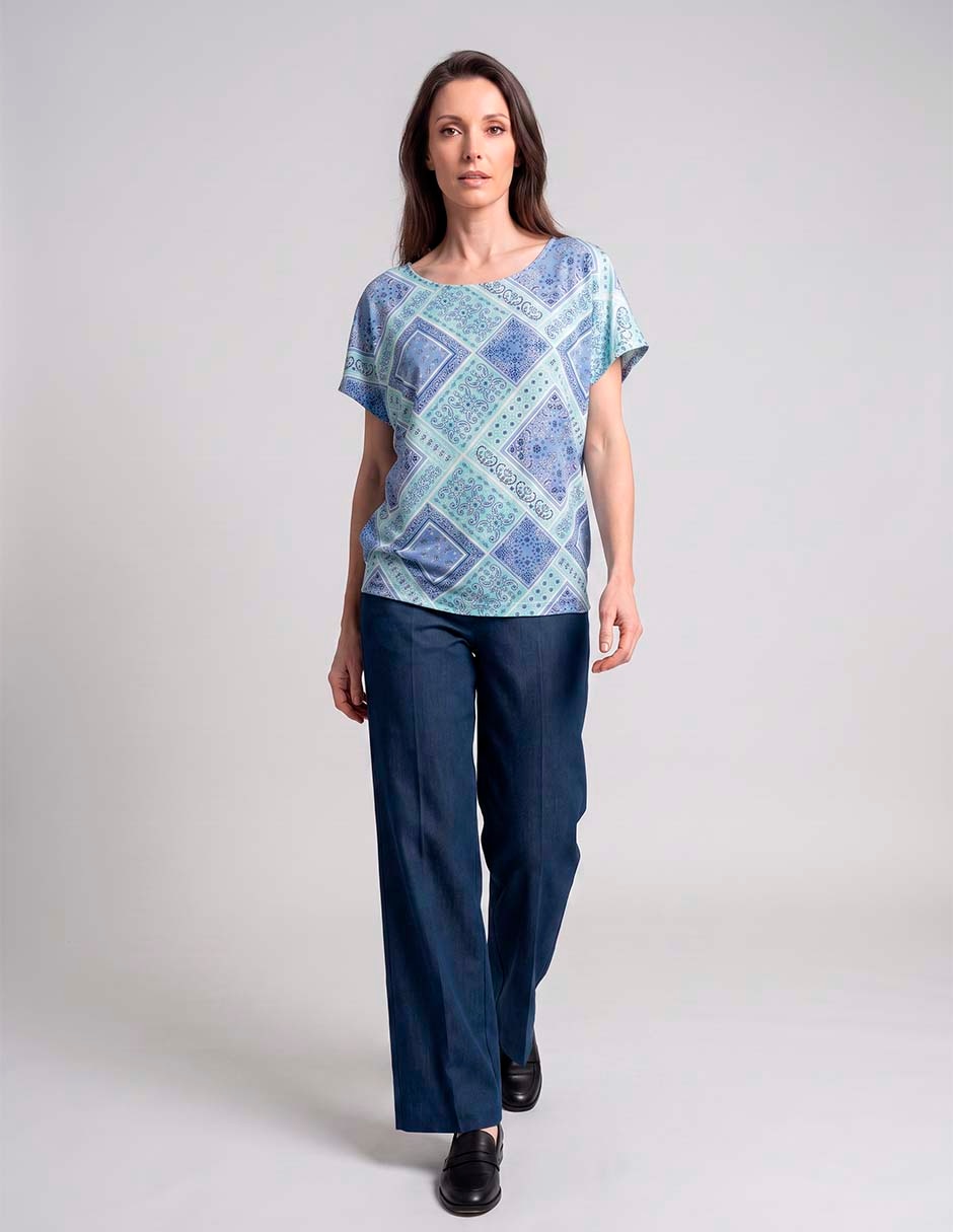 Playera manga corta cuello redondo para mujer 3