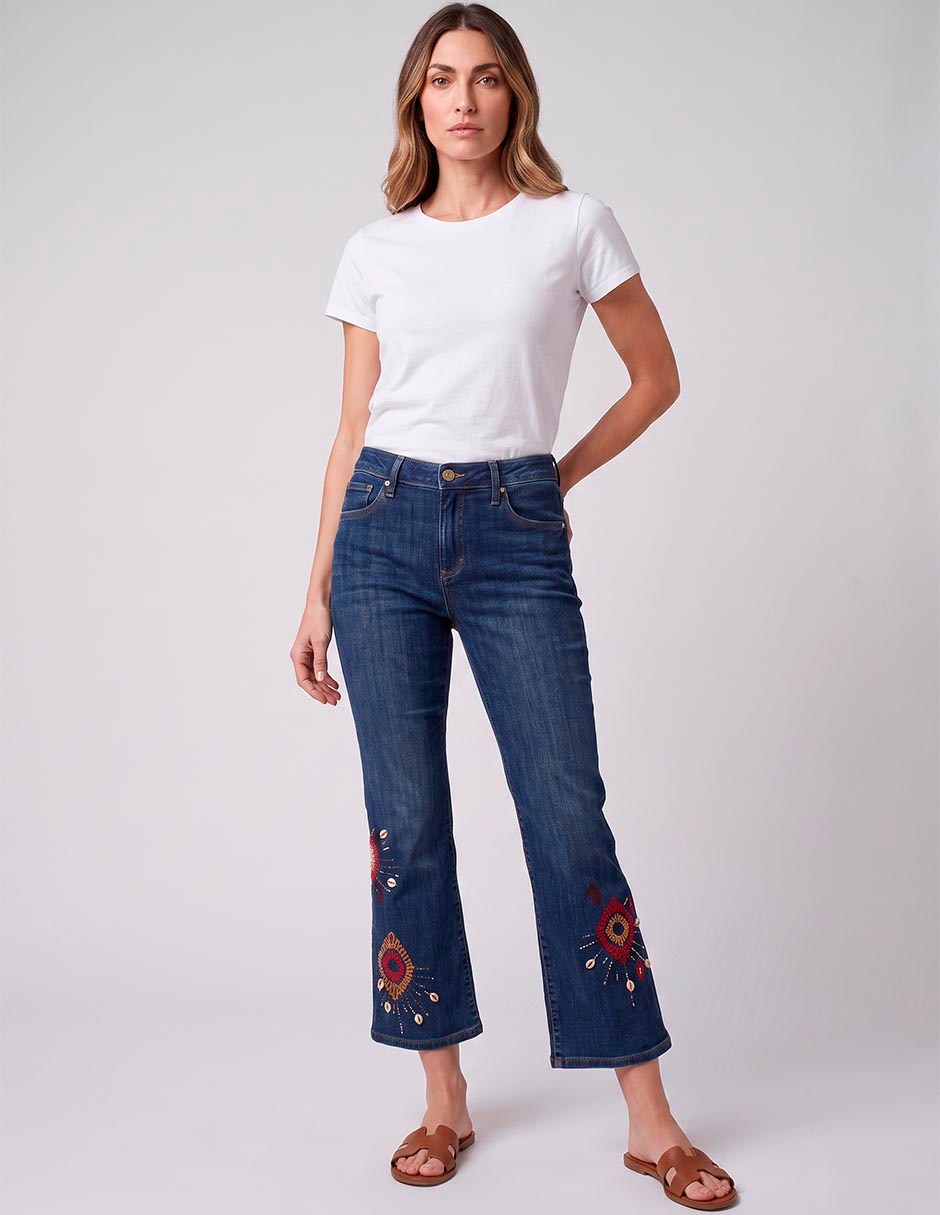 Jeans flare chico«s a la cintura para mujer 3