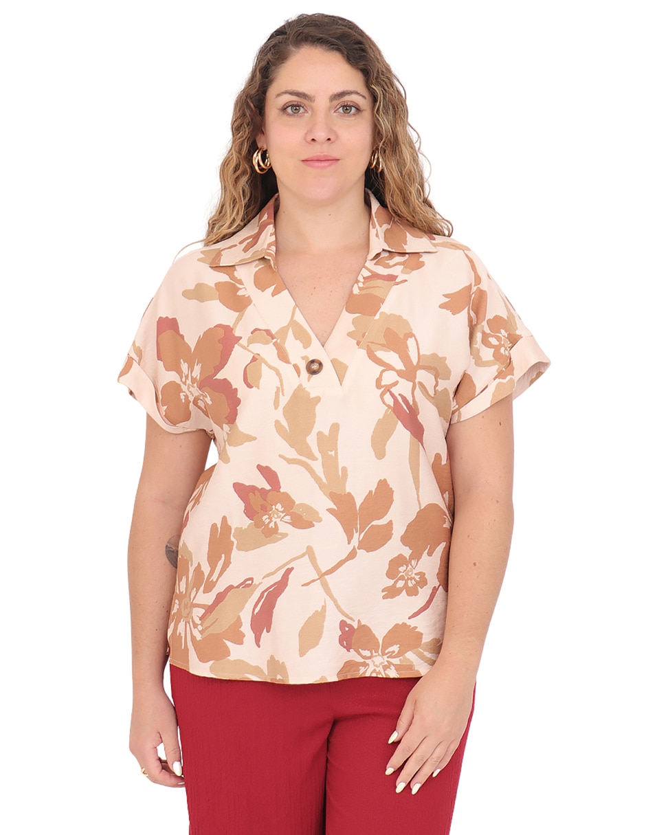 Blusa manga corta para mujer