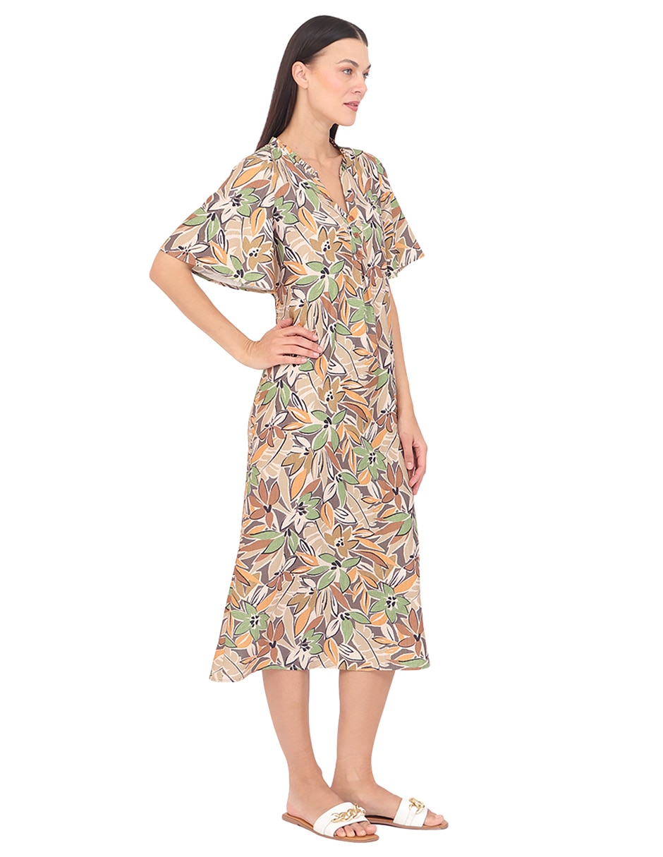 Vestido midi casual grupo dumont para mujer