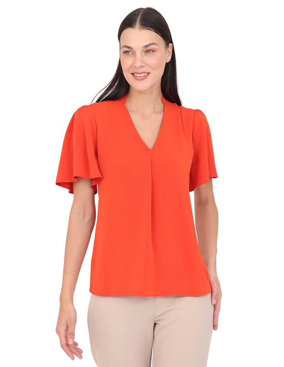 Blusa manga corta para mujer