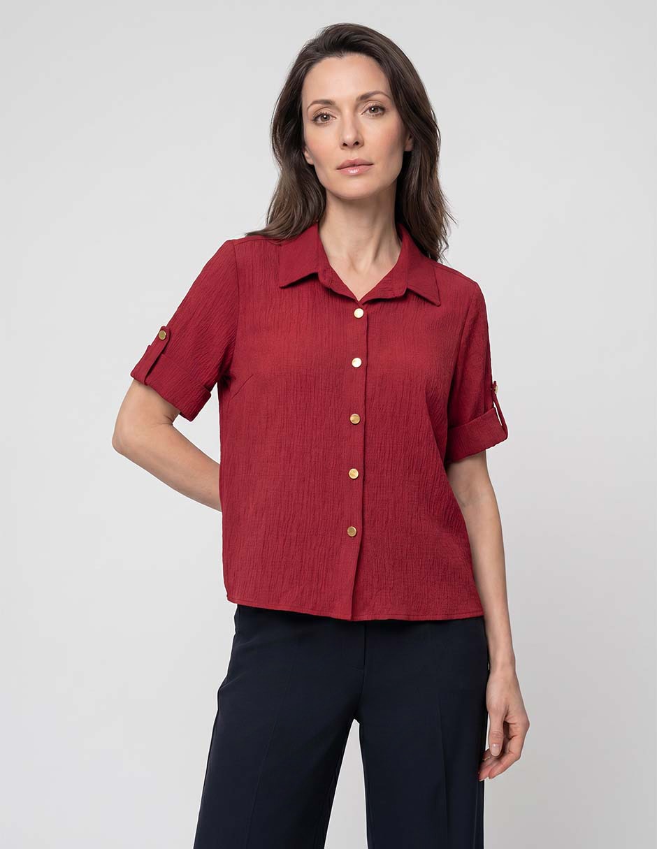 Blusa manga corta para mujer